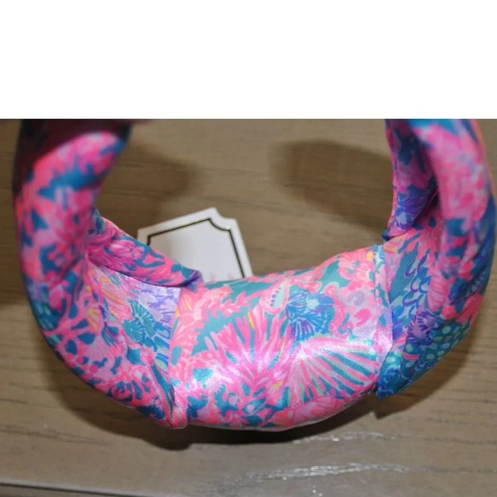 Lilly Pulitzer wide Knotted Satin Headband New